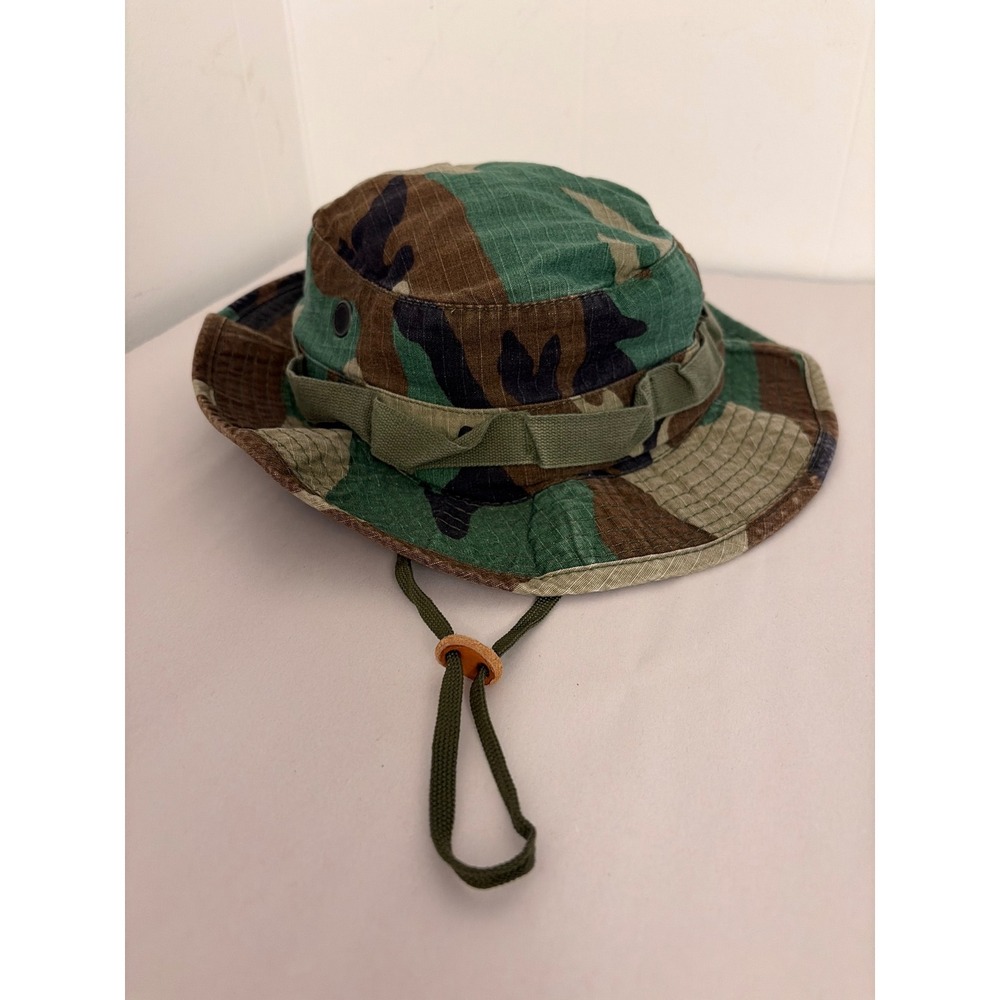 TRU-SPEC Boonie Hat Mens 7 3/4 Camo Woodland Ripstop Sun Hat Type II‎ Army Camo